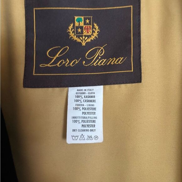 Loro Piana Storm System  rain protection CASHMERE DOUBLE BREASTED OVERCOAT XXL - Picture 10 of 15